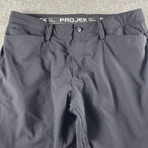 Projek Raw Mens 34 Slim Fit Stretch Pants Black‎ Tapered Tech City Urban Life